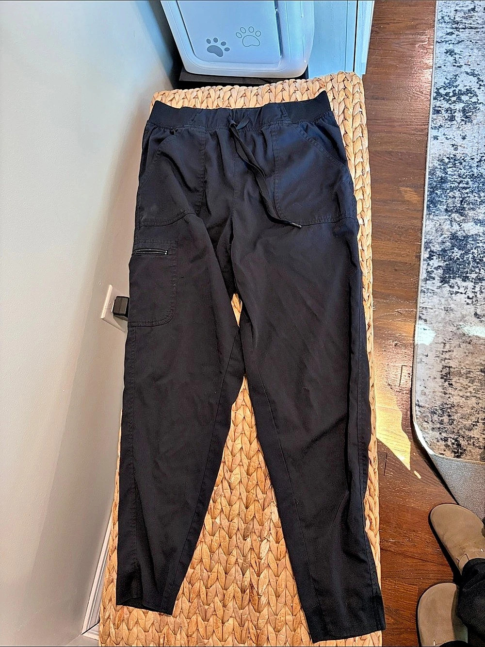 ADAR Men's Black Cargo Pants